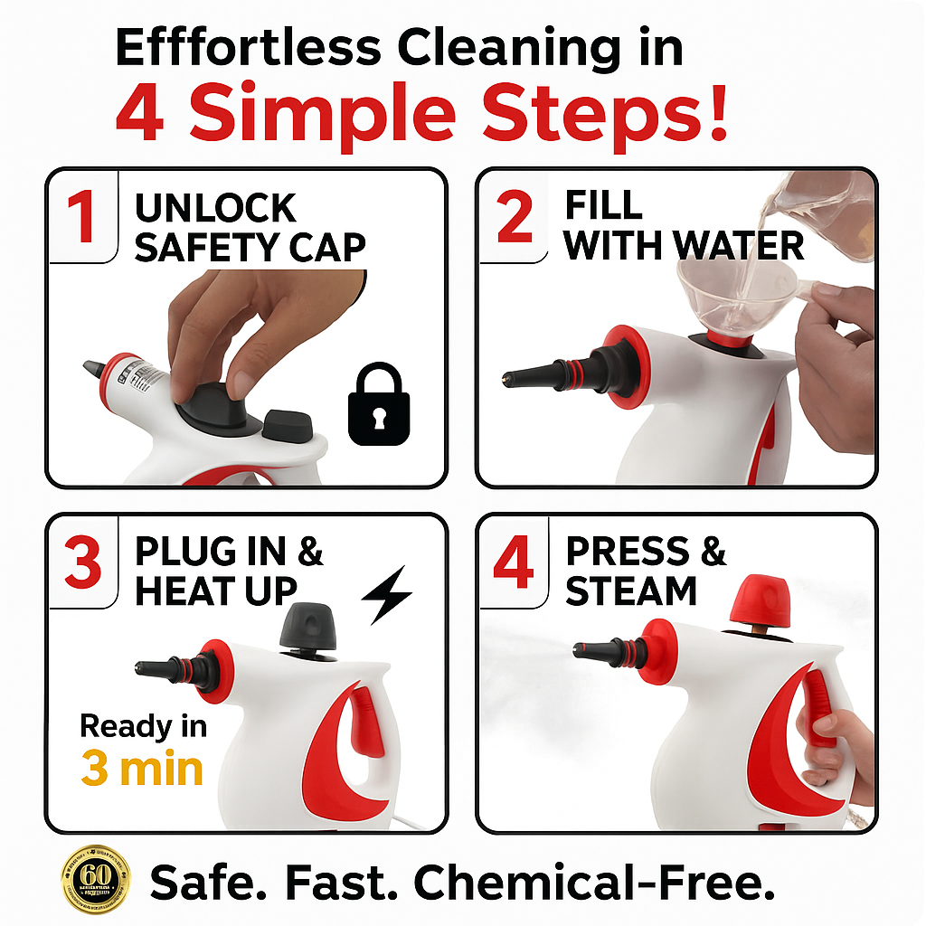 PureSteam Pro – Multi-Function Steam Cleaner